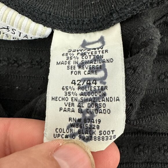 White Stag Womens Plus V-Neck Short Sleeve Black Textured Top Size 22W - Picture 5 of 7